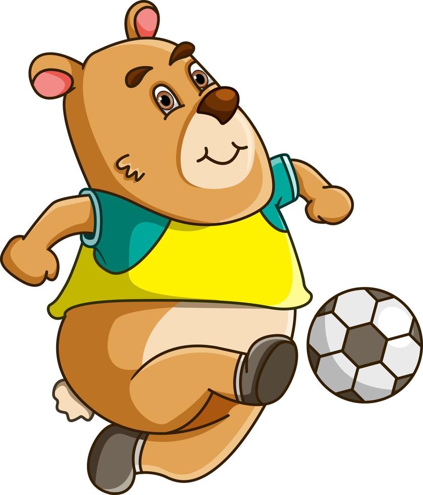 el wombat deportivo corriendo y jugando al fútbol vector