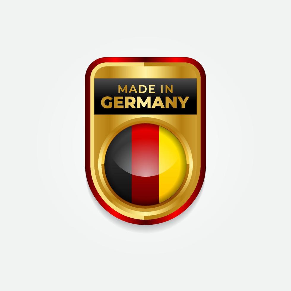 Made in Germany label vector illustration, design of flag badge sign sticker for product media promotion