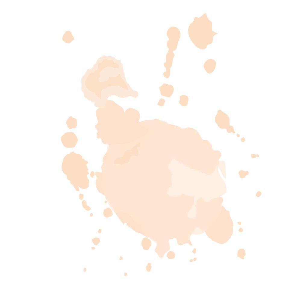 una mancha de textura beige es una ilustración de stock vectorial. el fondo es una plantilla de color de piel. Aislado en un fondo blanco. vector