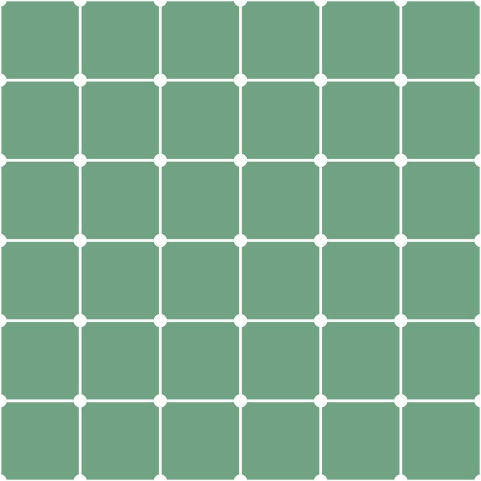 White Dots Grid Lines Background Green Background vector