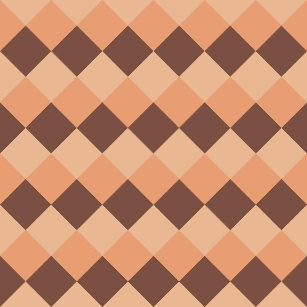 Three color tones brown seamless checkered background vector