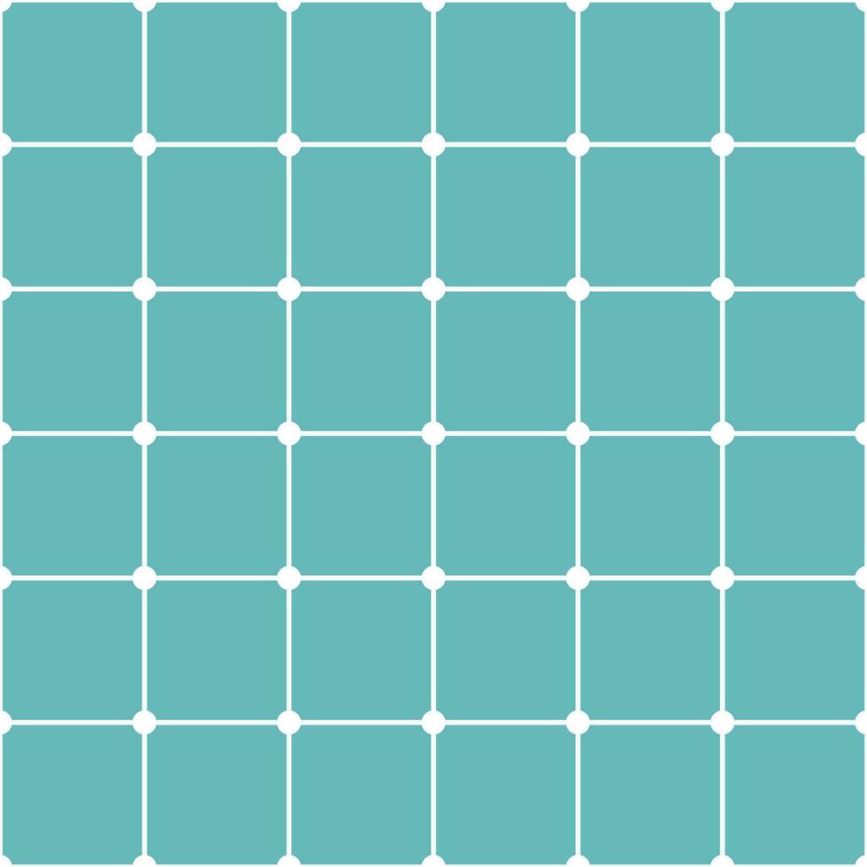 Seamless Background Grid Lines White Dots Green Background vector