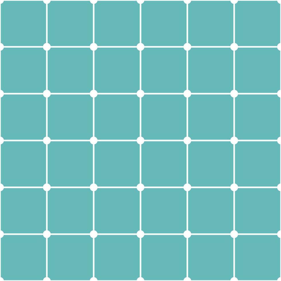 Seamless Background Grid Lines White Dots Green Background vector