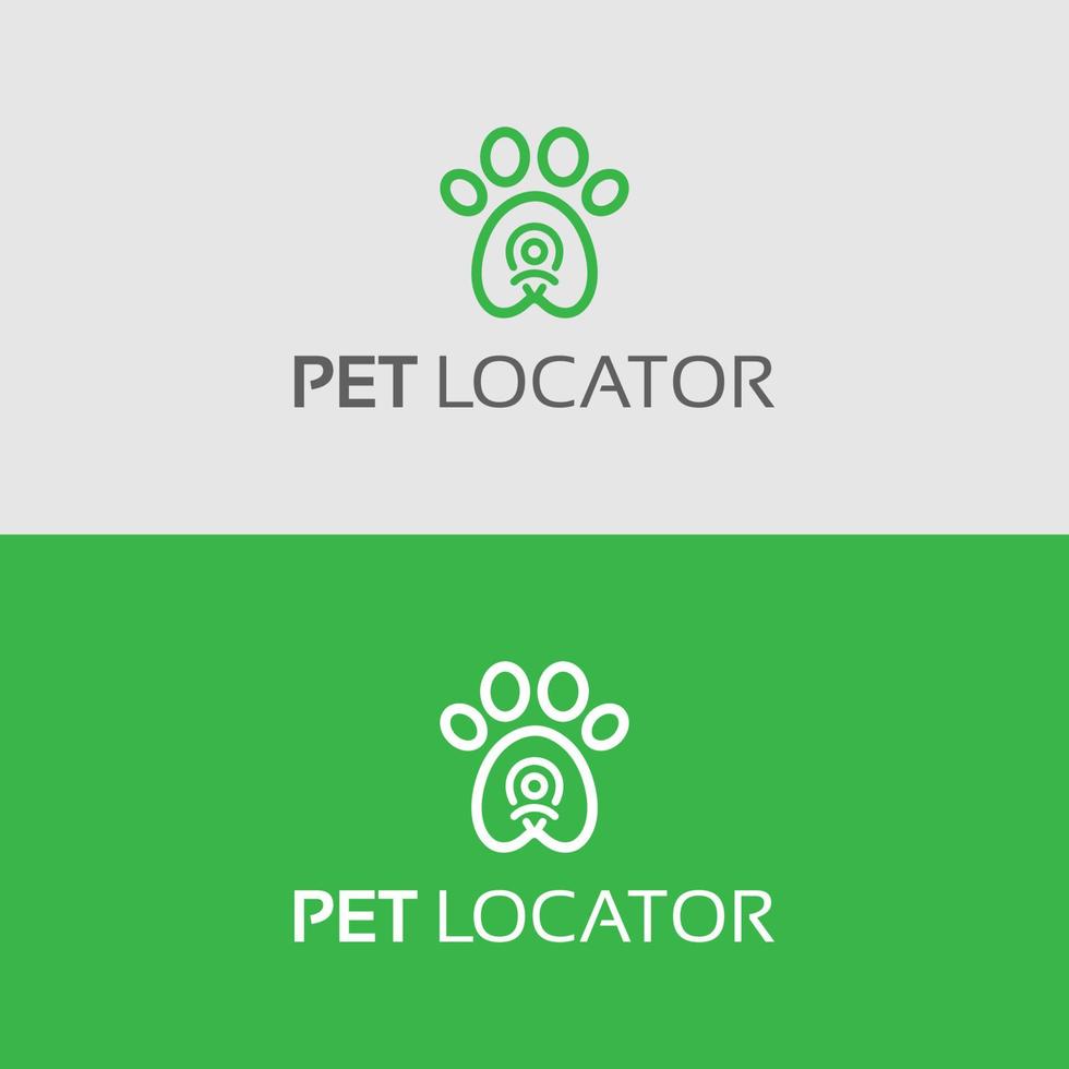 Pet location logo, pet store vector in EPS-10