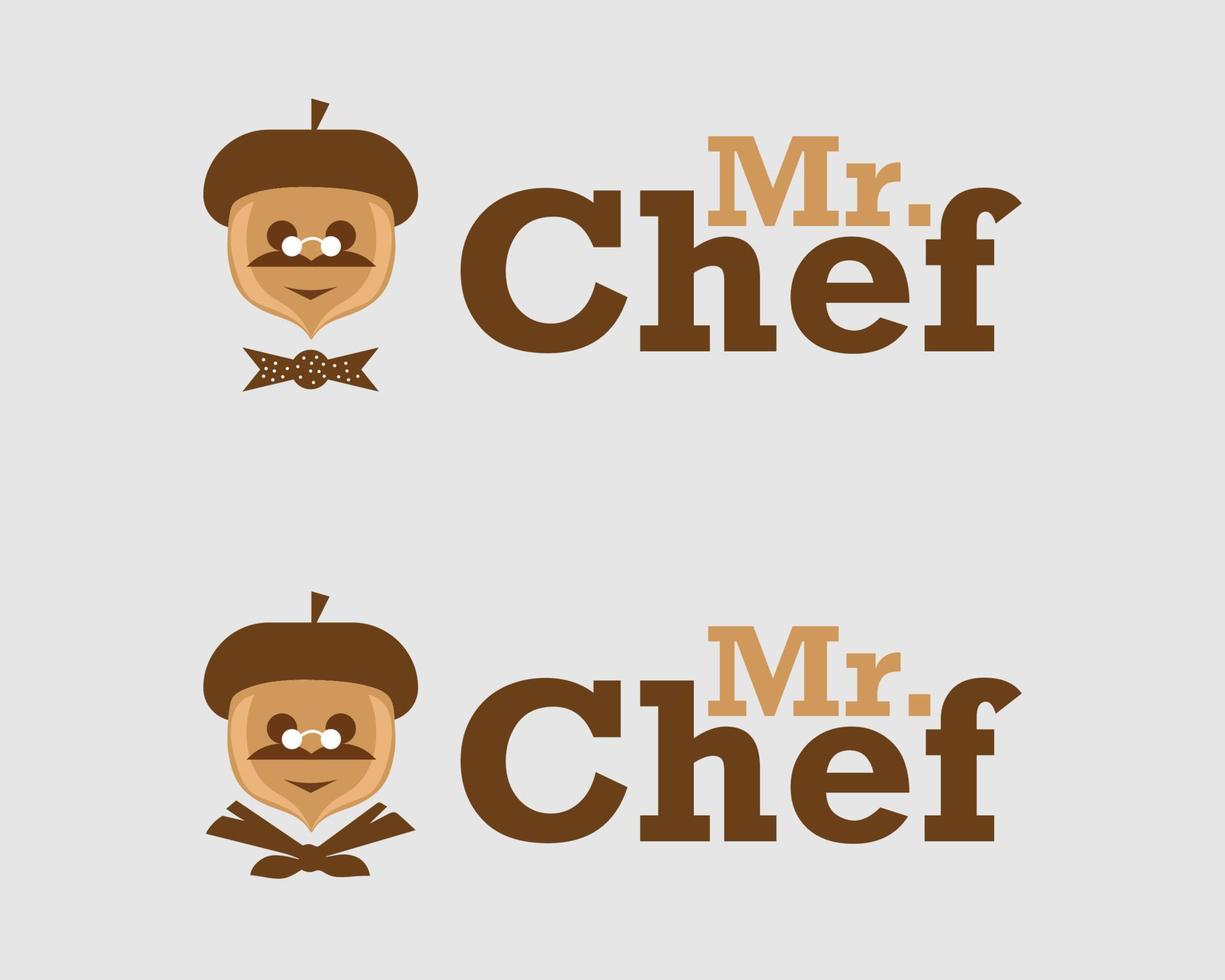 Mr. Chef Logo template. Vector illustration in eps 10.