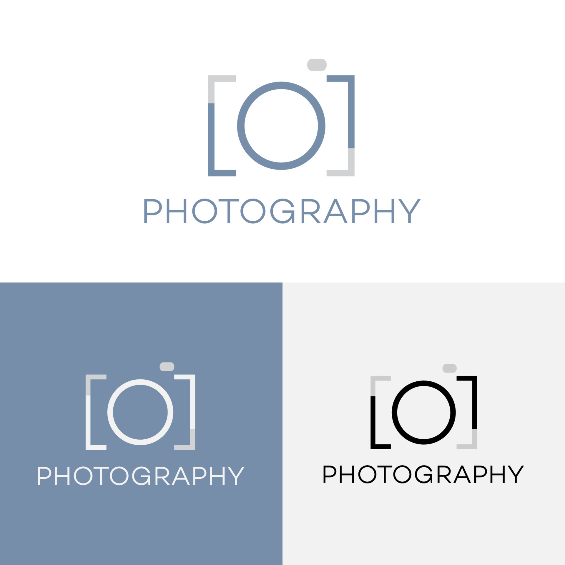 Minimal photography logo design template Vector in eps10 6123676