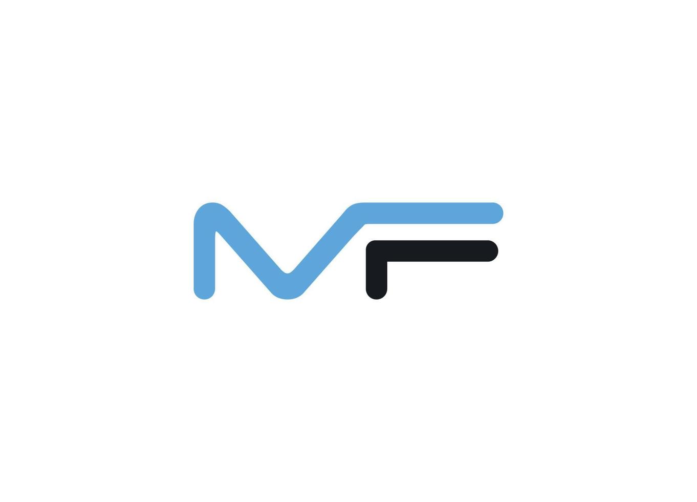 mf logo design vector template with white background