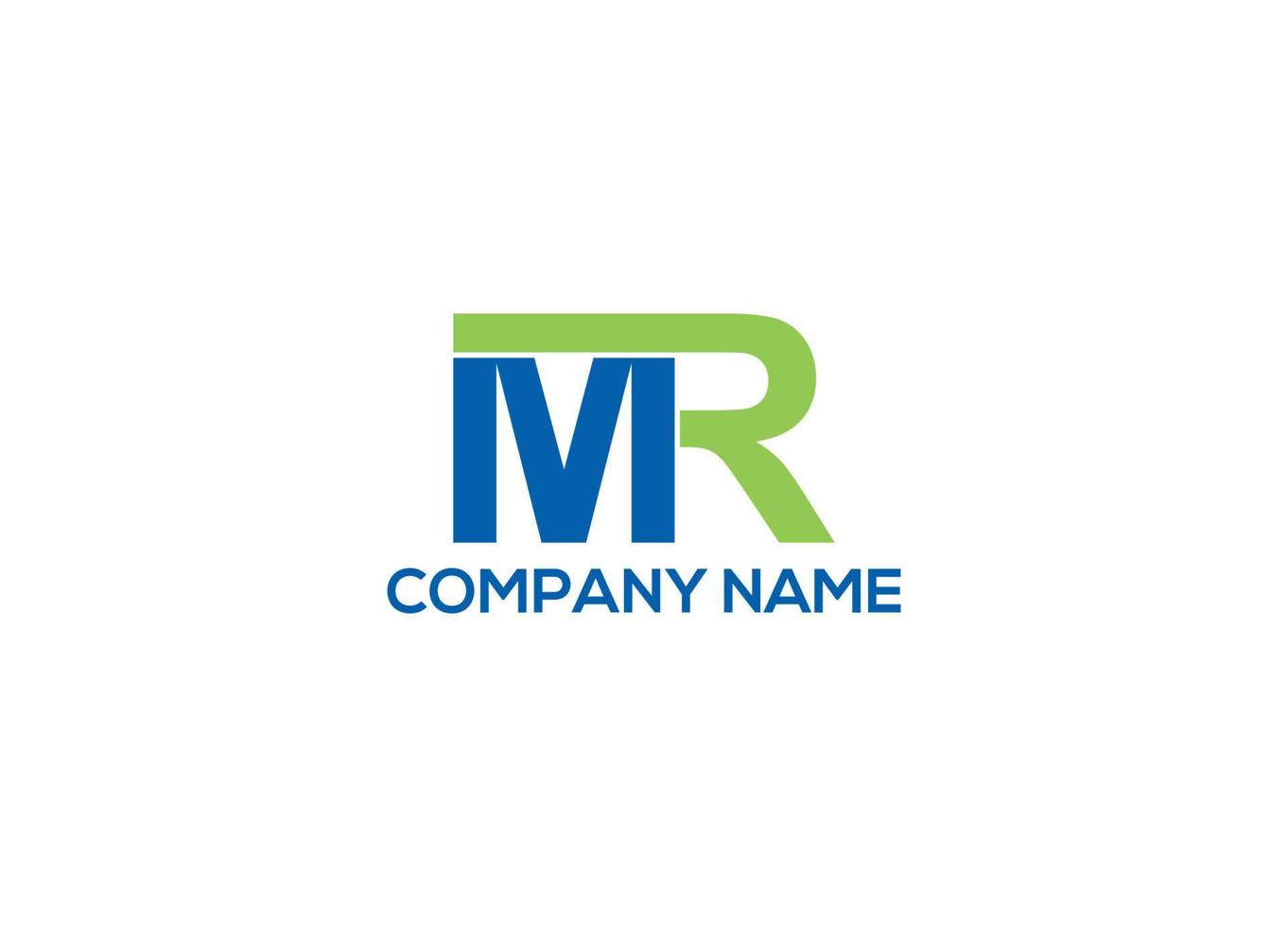 mr logo design vector template with white background