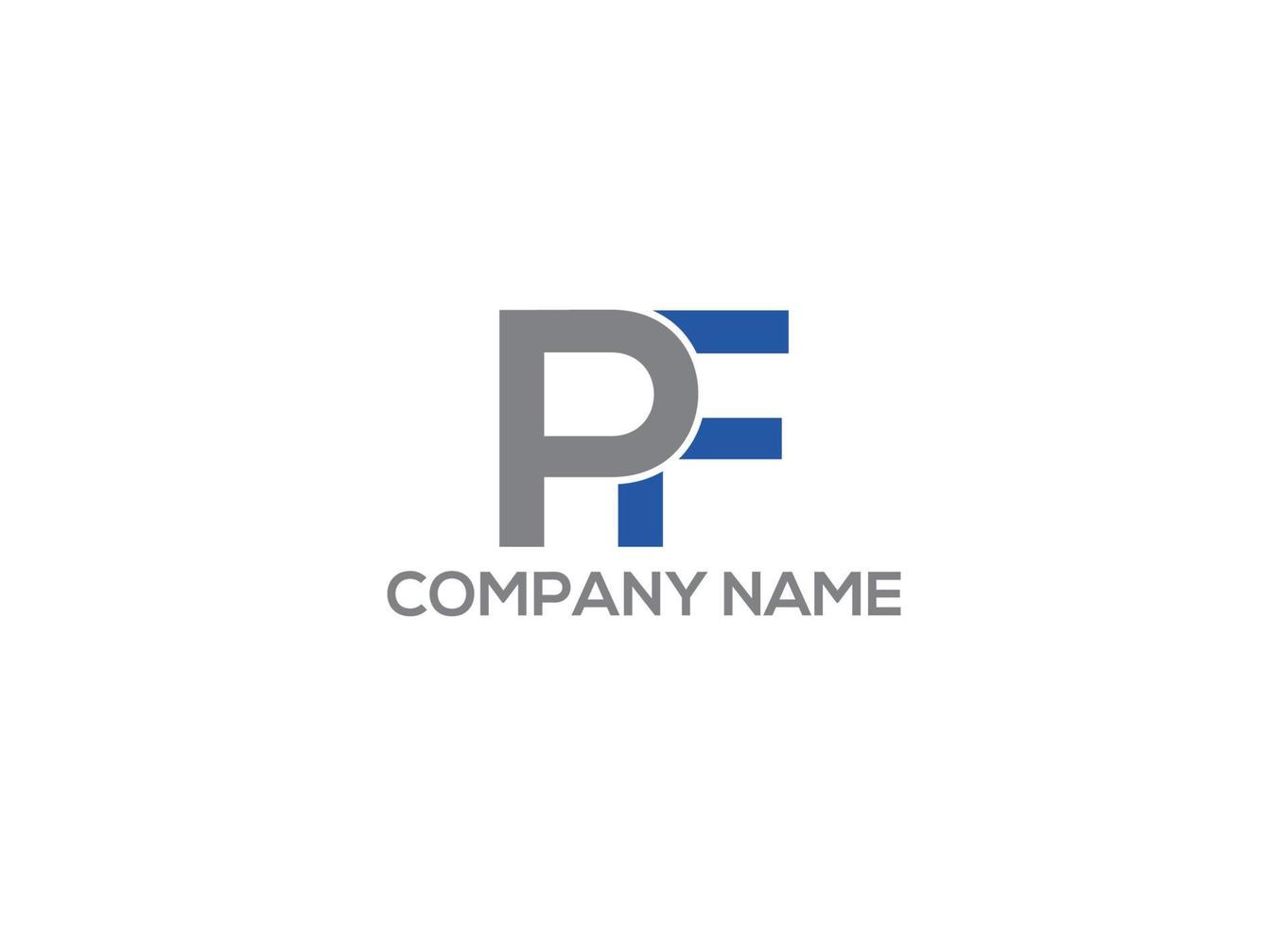 pf logo design vector template