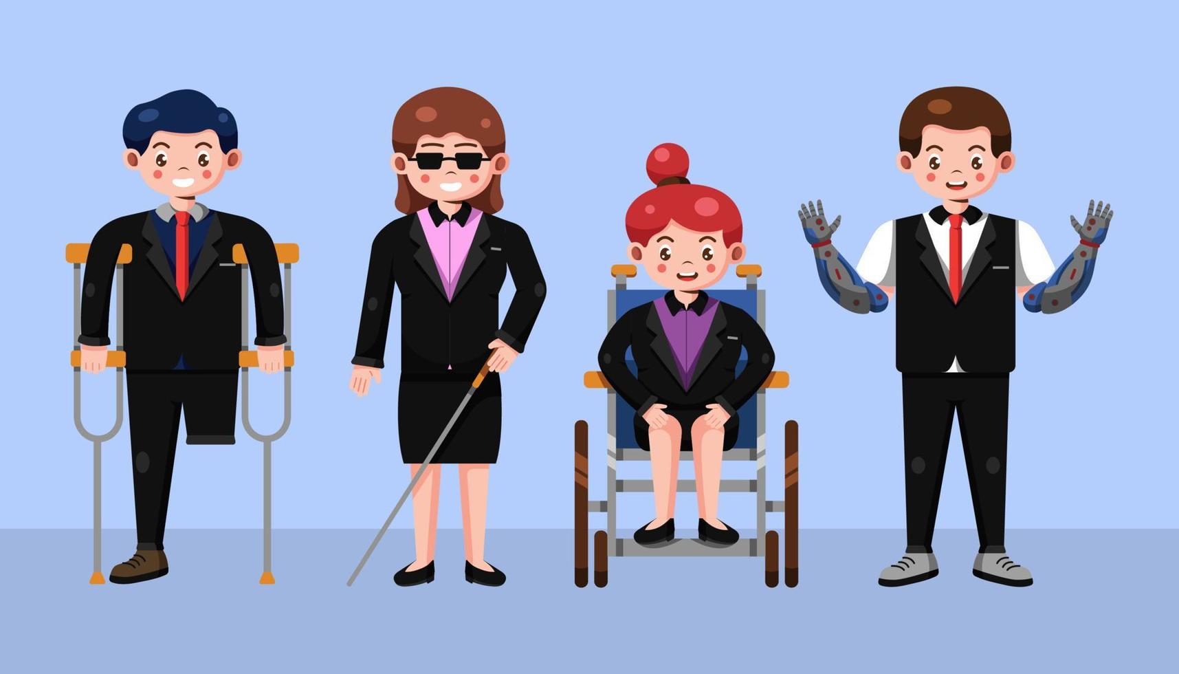 Inclusive Business Men and Woman Character vector