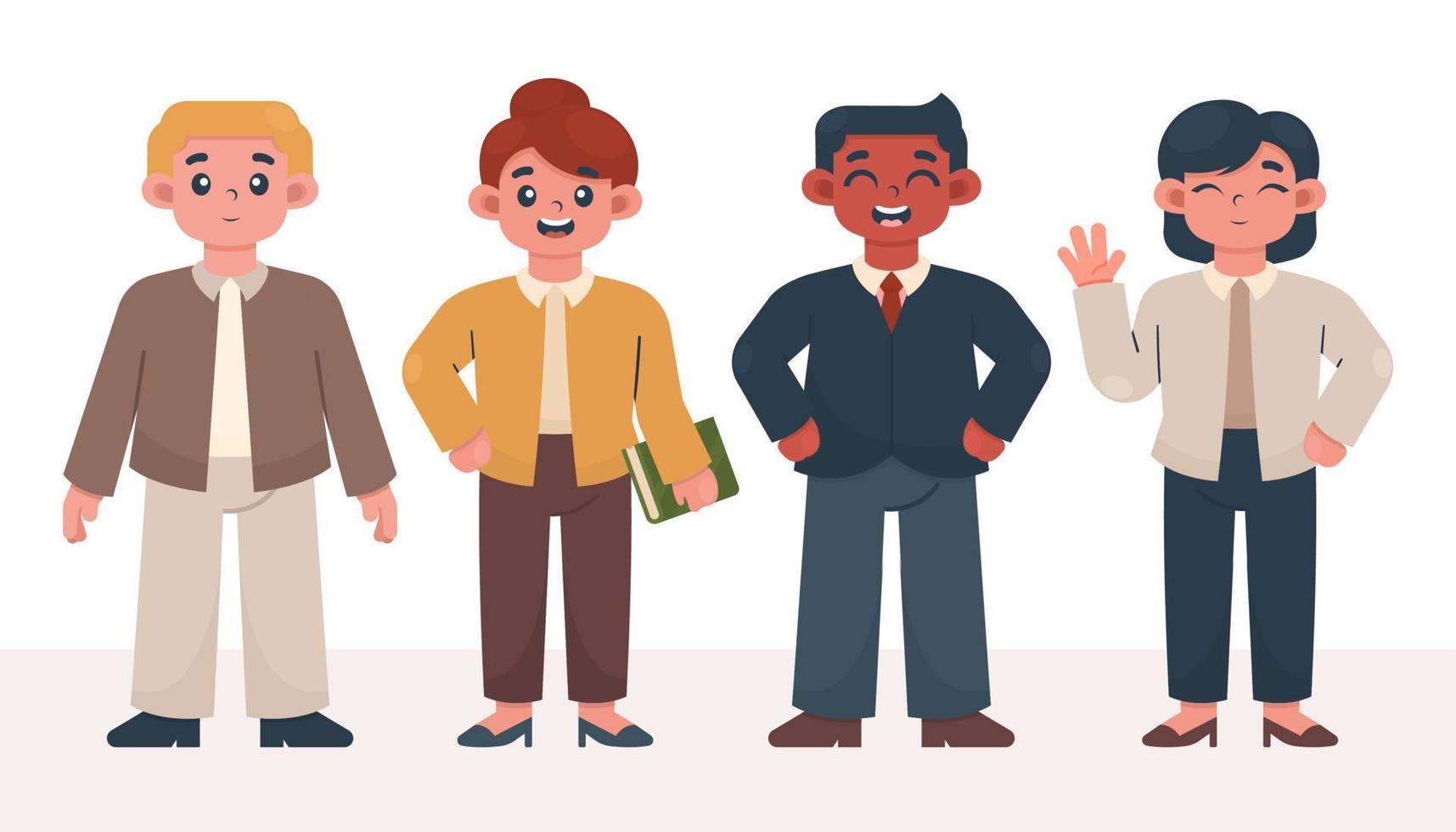 Diverse and Inclusive Business Men and Woman vector