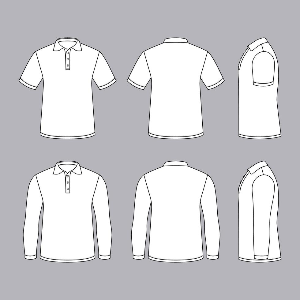 Flat Polo Shirt Mockup vector