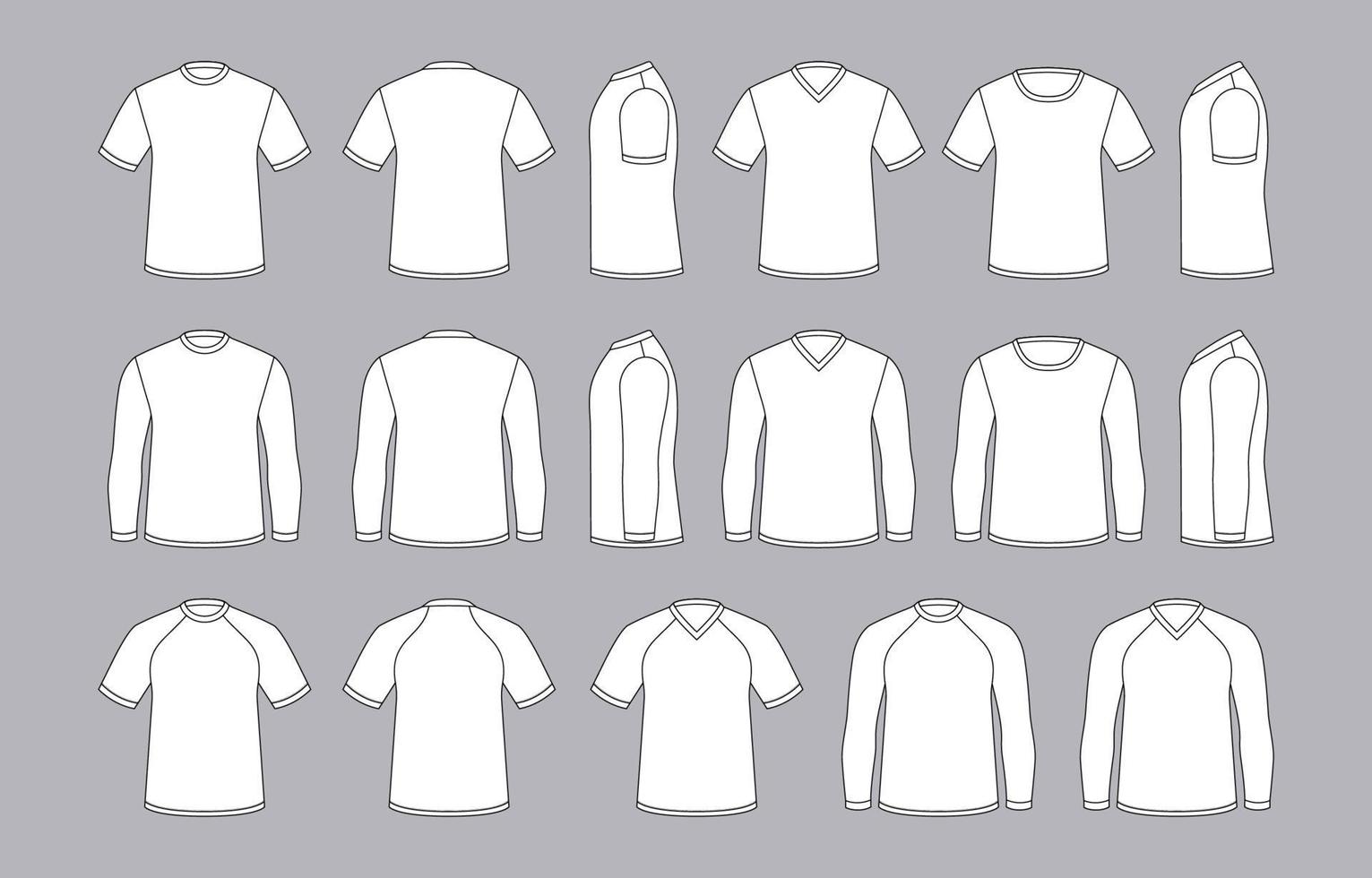 Flat T-shirt Mockup vector