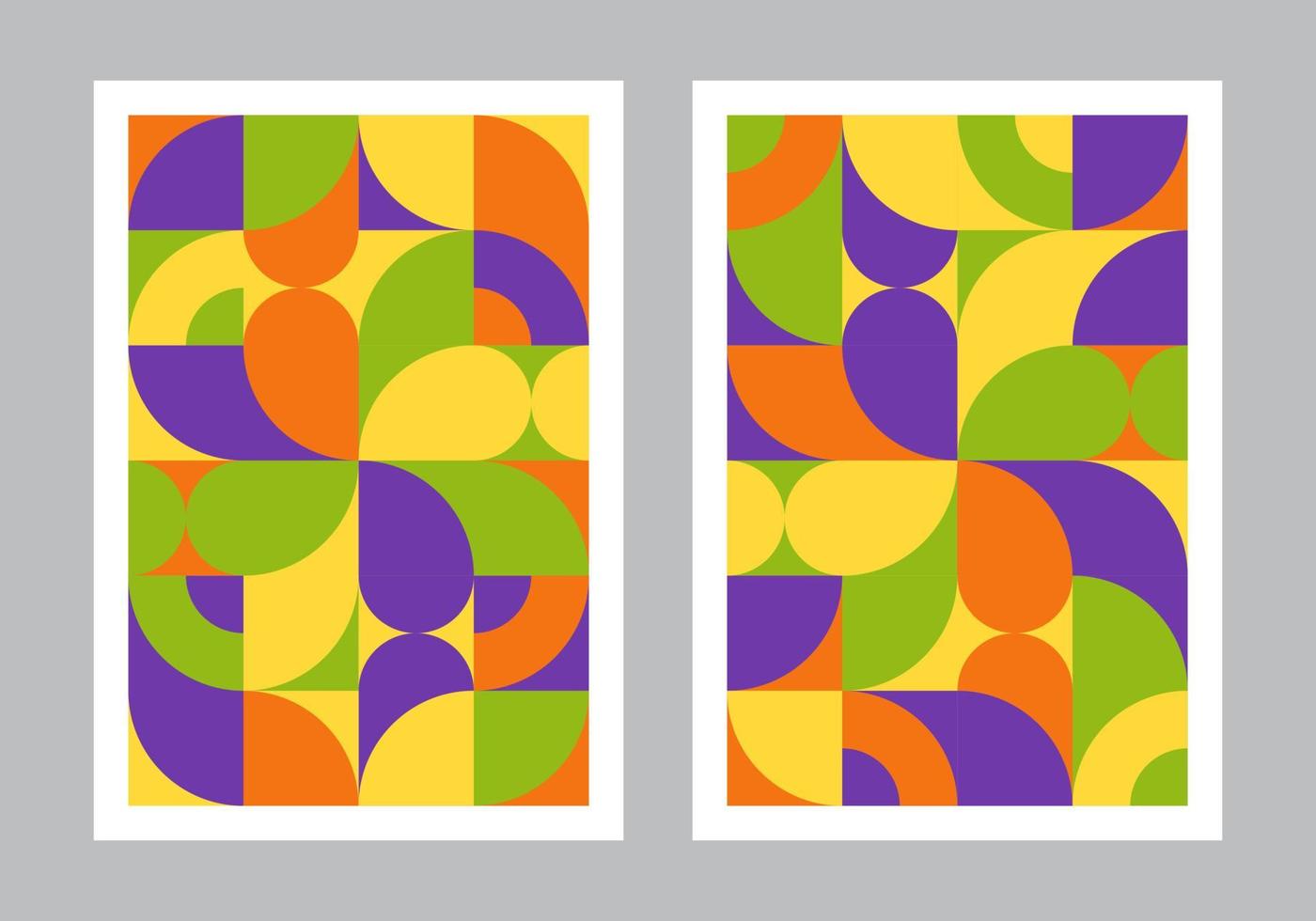 patrón geométrico colorido fondo estilo bauhaus vector