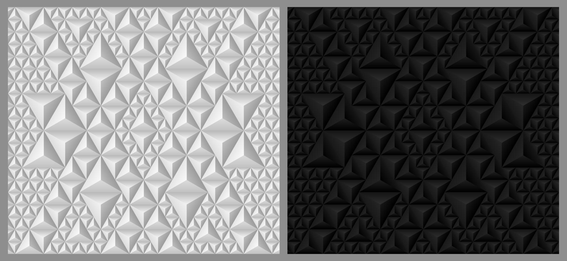 Abstract Background 3d Triangle White and Black vector