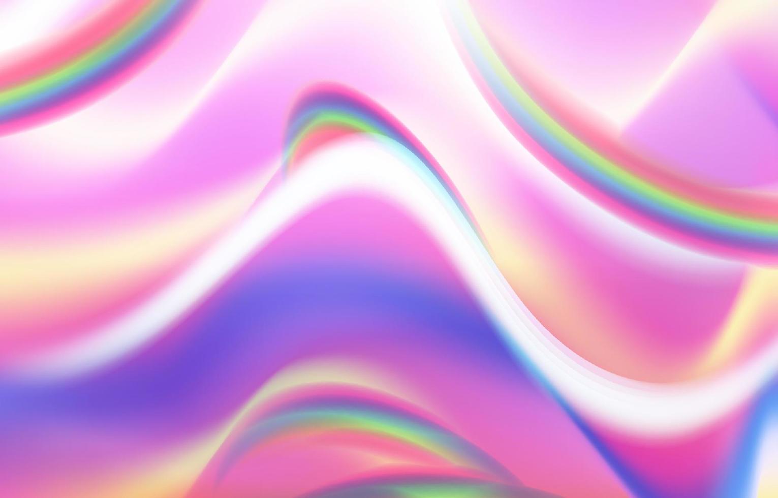 Colorful Wave Holographic Background vector