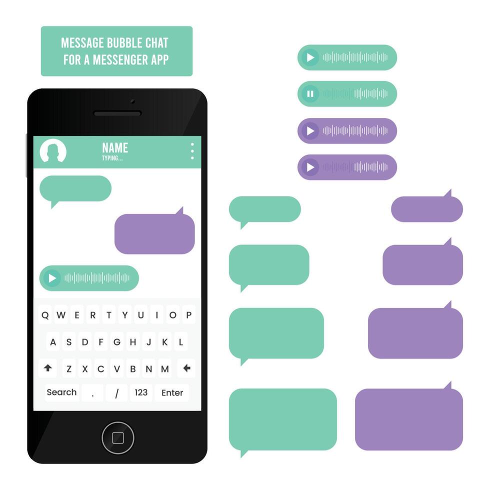 Flat Chat Bubbles Message vector