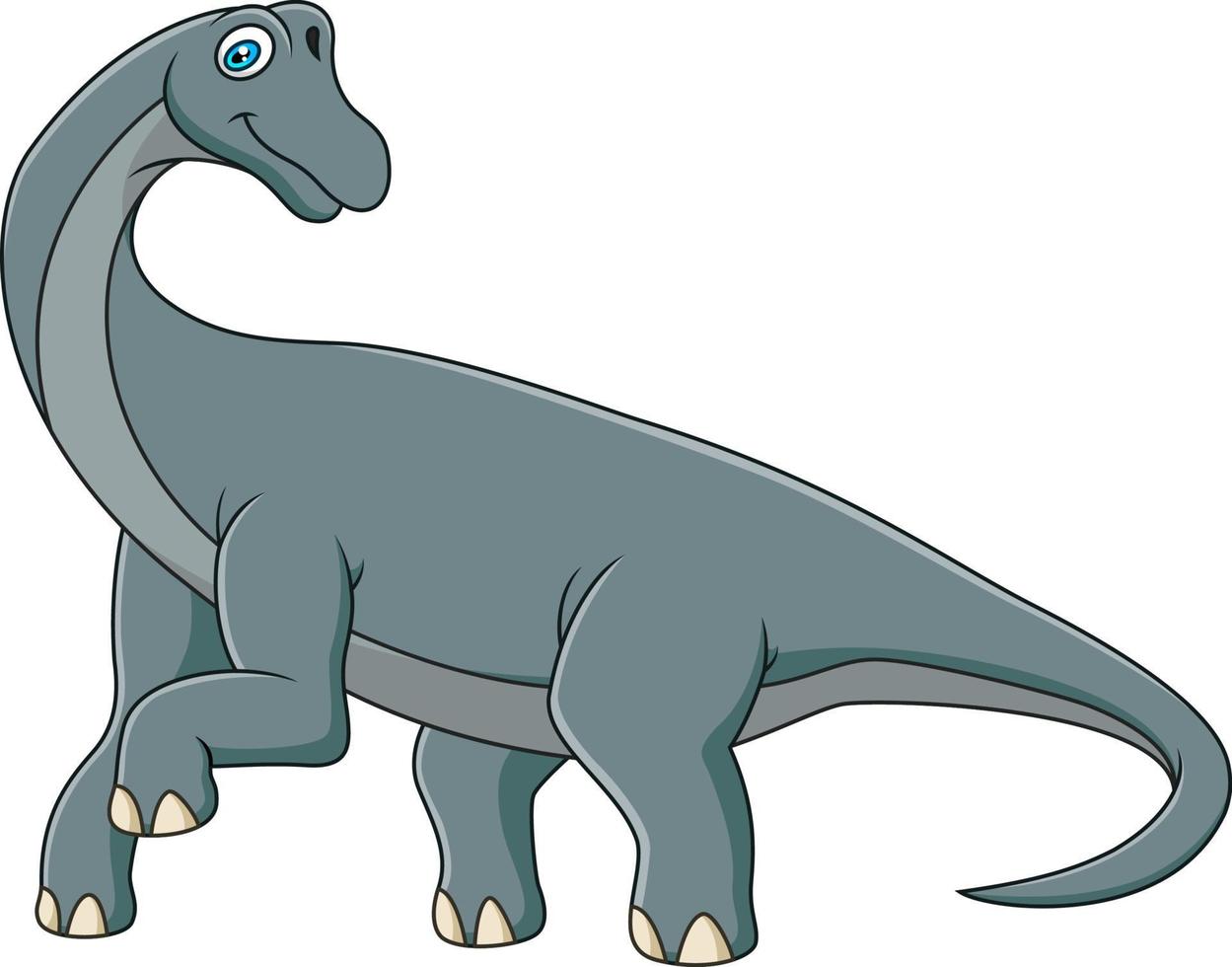 Cute and adorable brachiosaurus cartoon vector