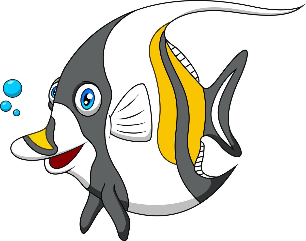 Vector illustration of cartoon moorish fish