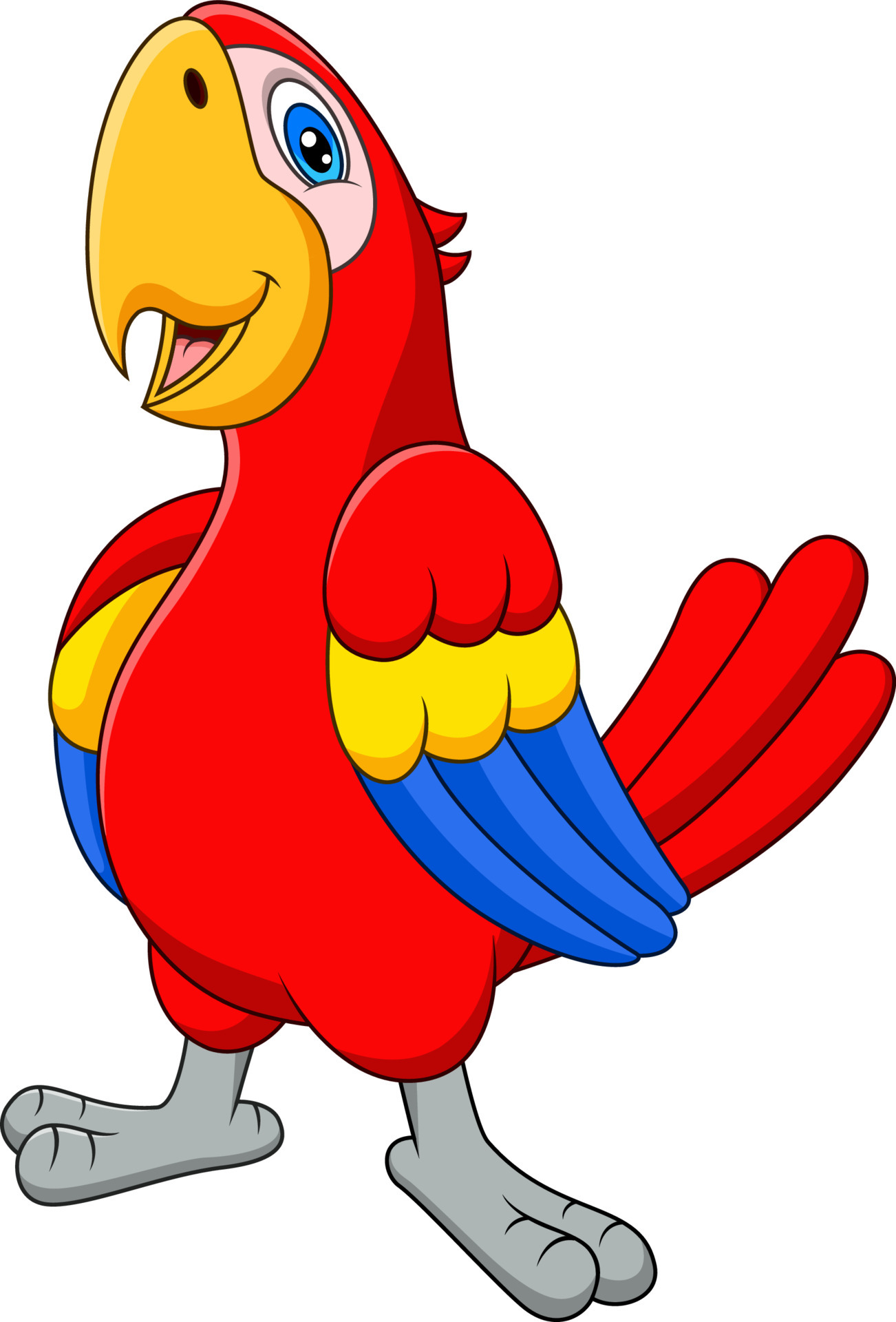 Cartoon cute macaw on white background 6124340 Vector Art at Vecteezy Cartoon cute macaw on white background 6124340 Vector Art at Vecteezy