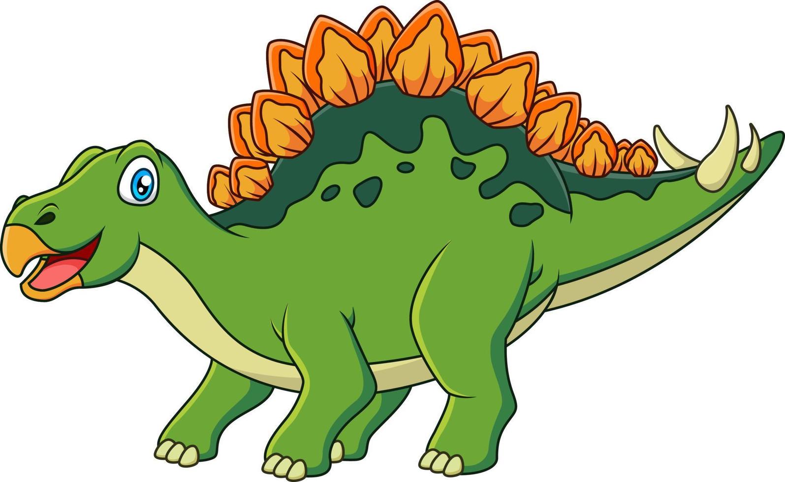 Cute and adorable stegosaurus cartoon vector