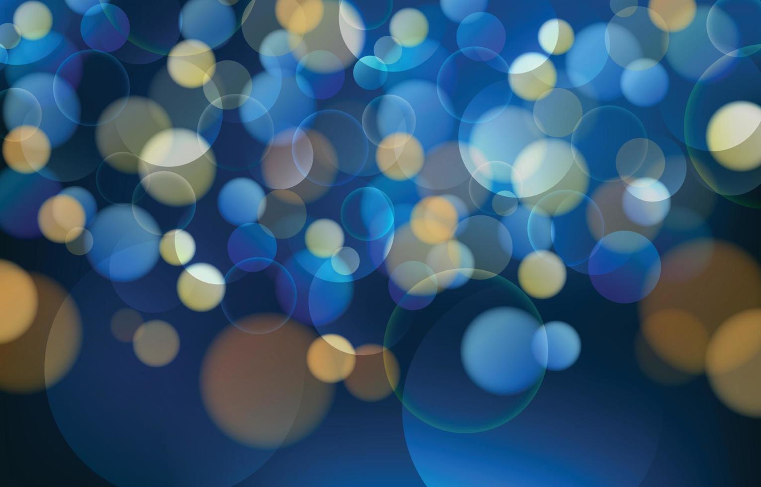 fondo abstracto azul y dorado bokeh vector