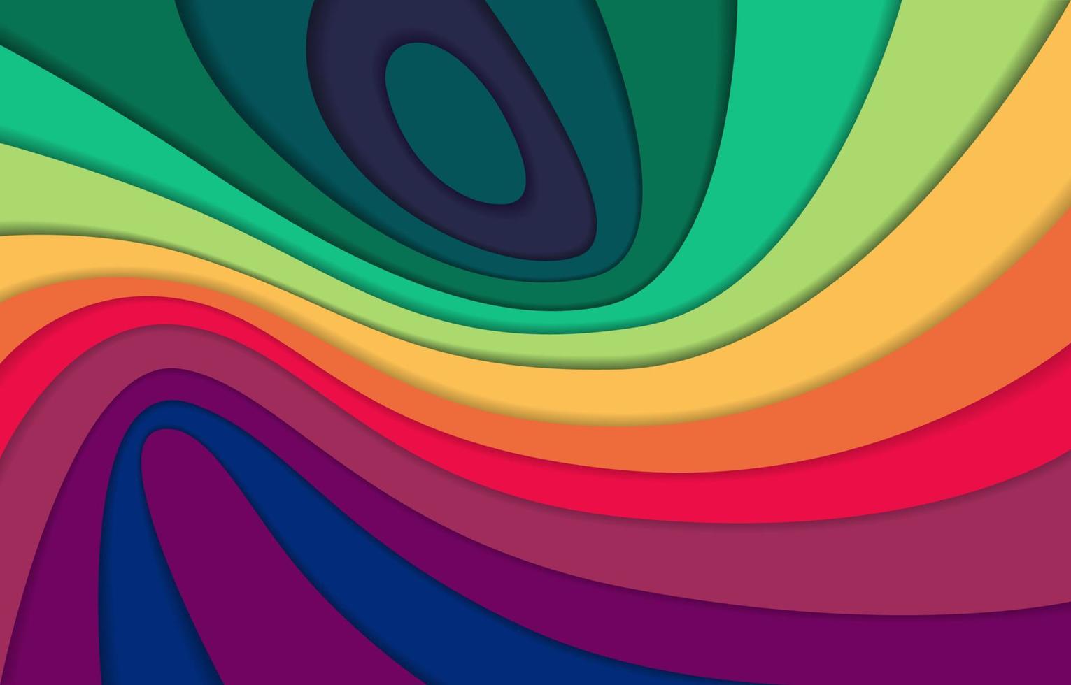 Rainbow Colored Wave vector