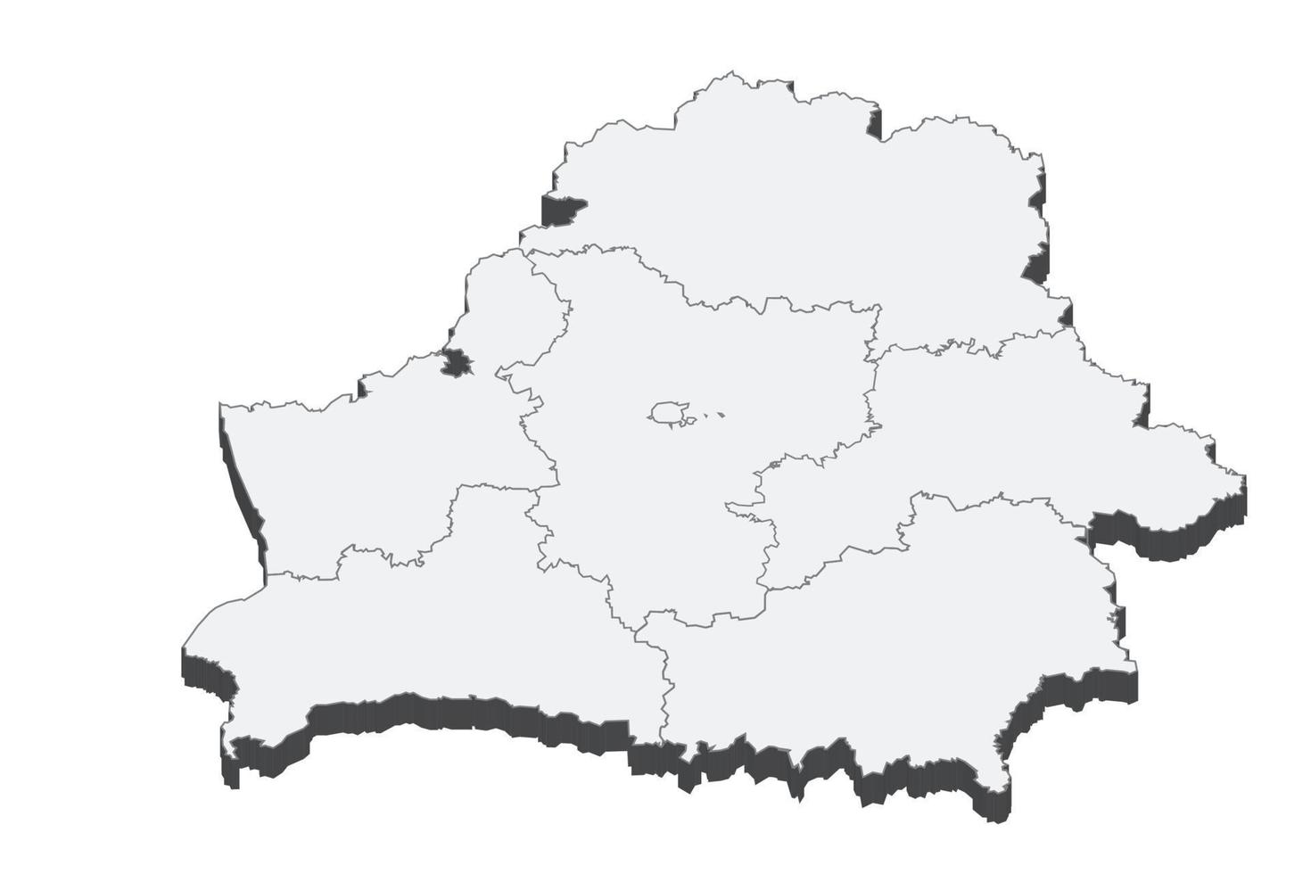 3D map illustration of Belarus vector