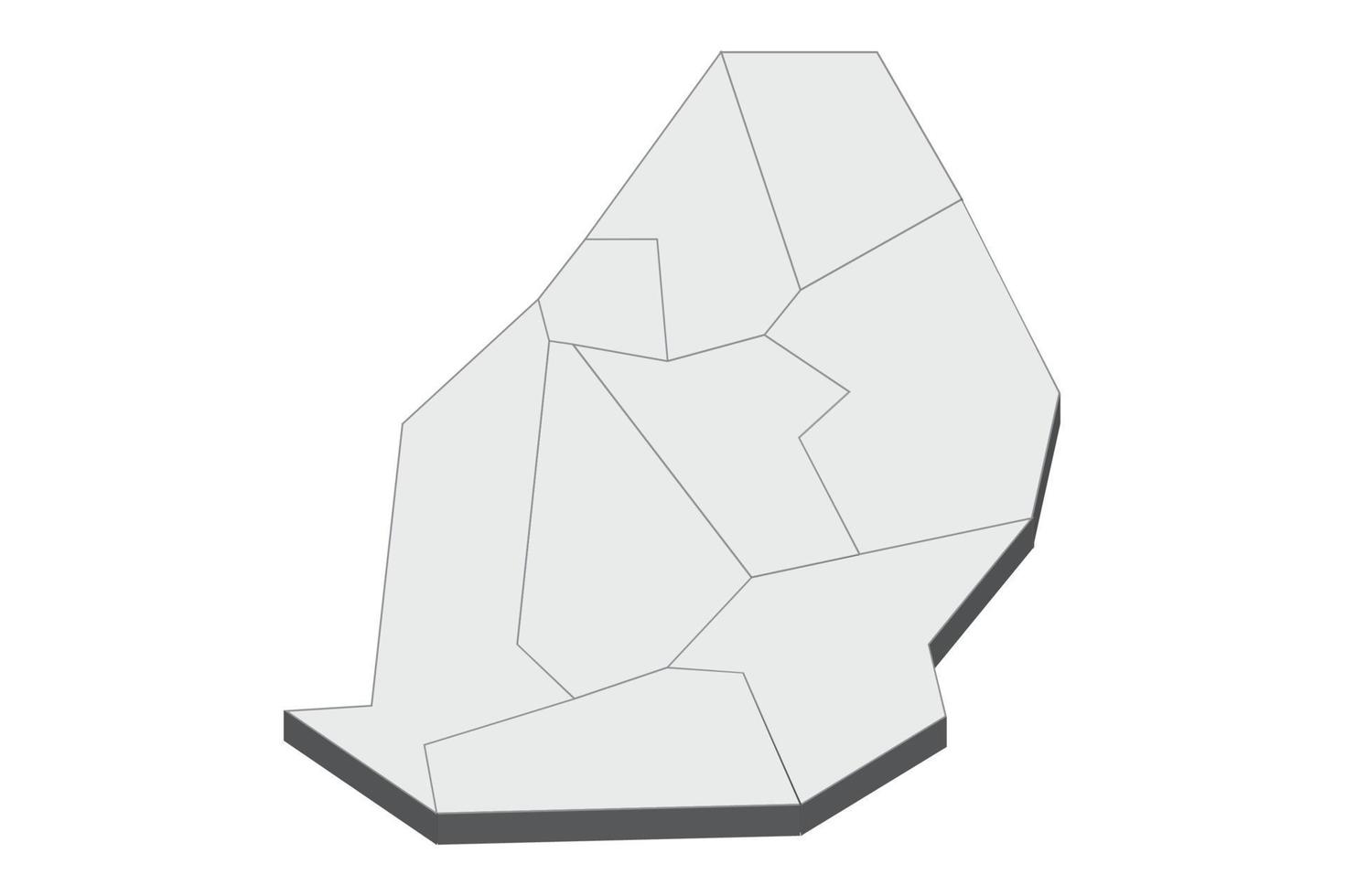 Ilustración de mapa 3D de Mauricio vector
