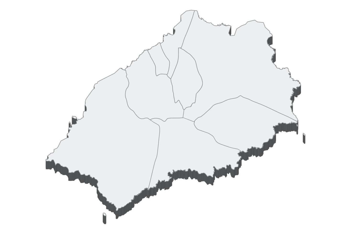 3D map illustration of Saint Helena vector