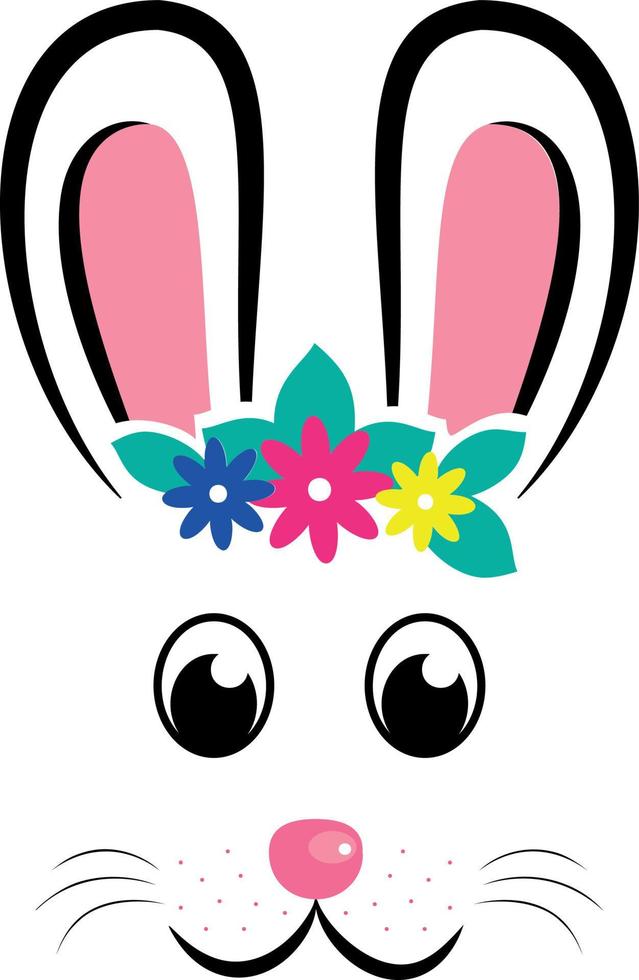 Kawaii Easter Bunny. Vector illustration