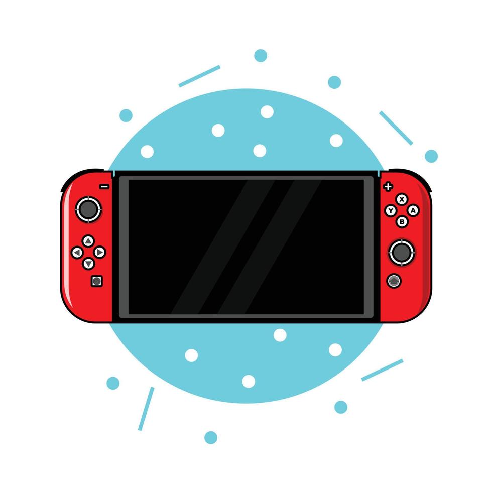 An illustration of a game console vector