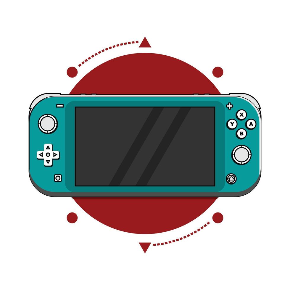 An illustration of a game console vector