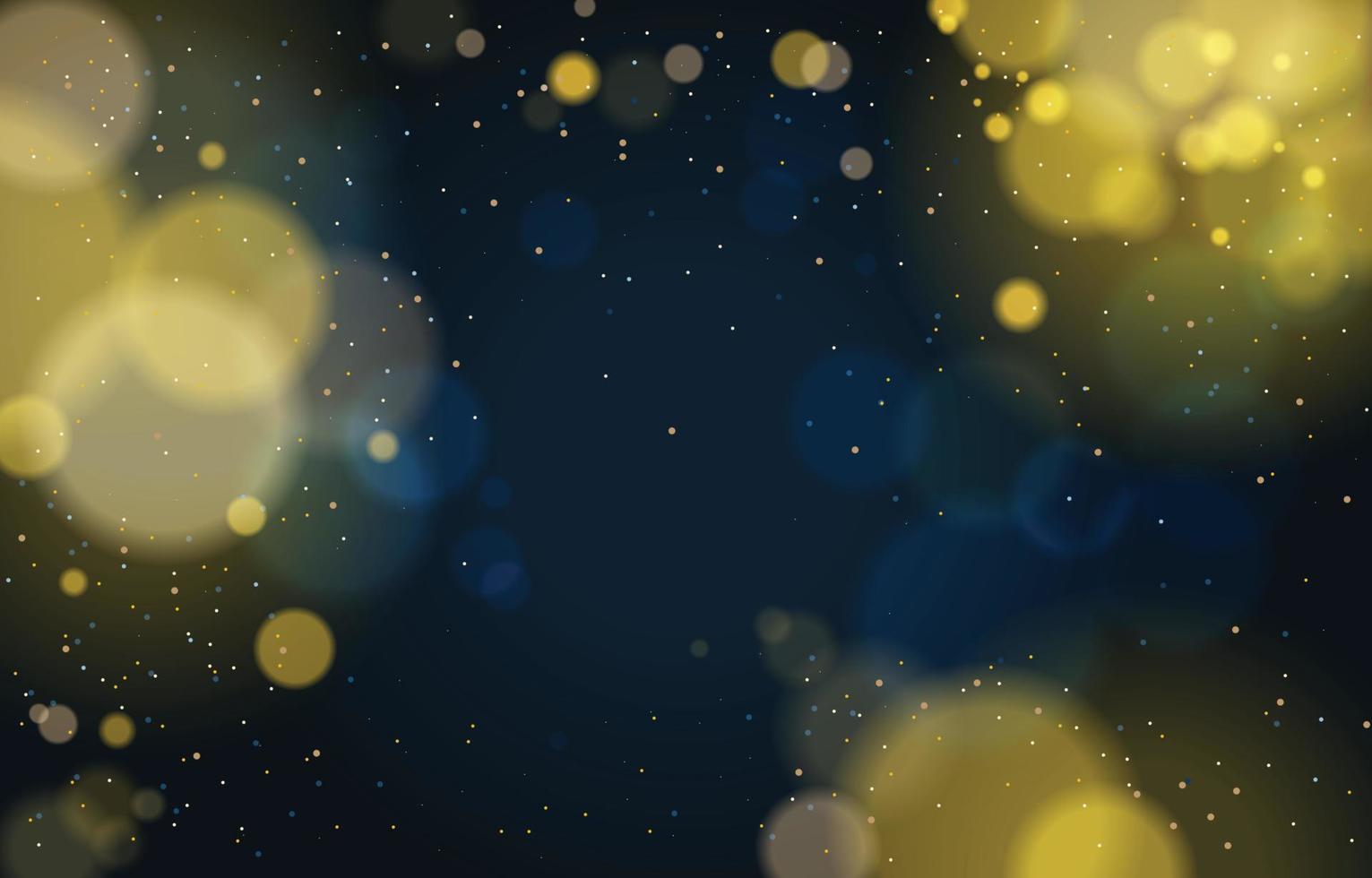 Gold and Blue Abstract Bokeh vector