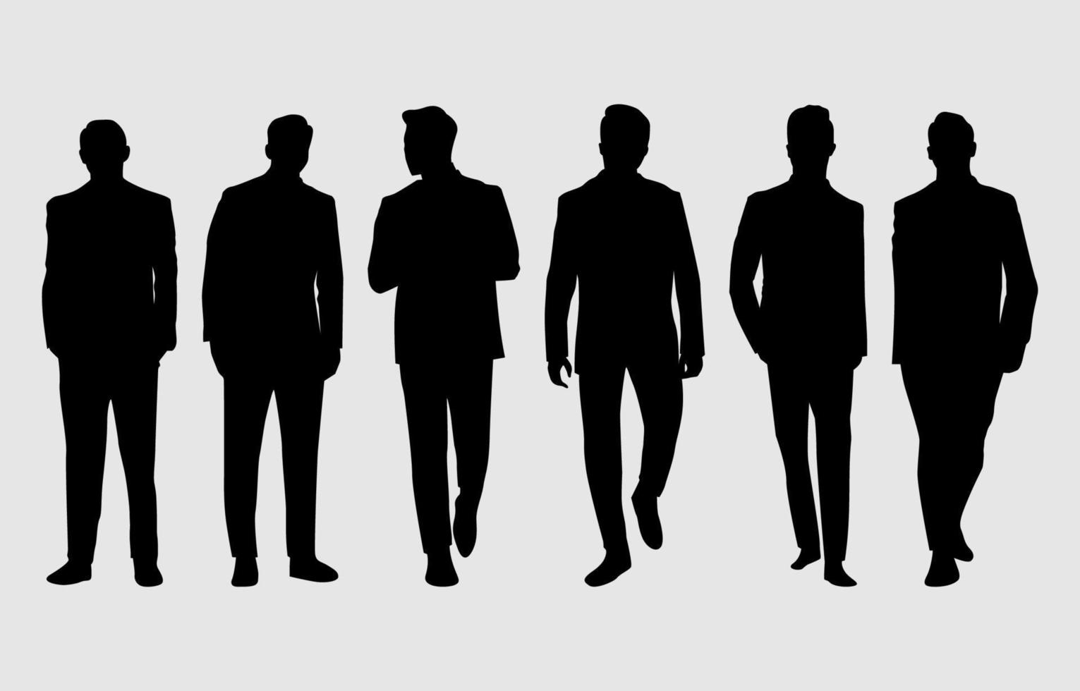 Business Man SIlhouette Set vector