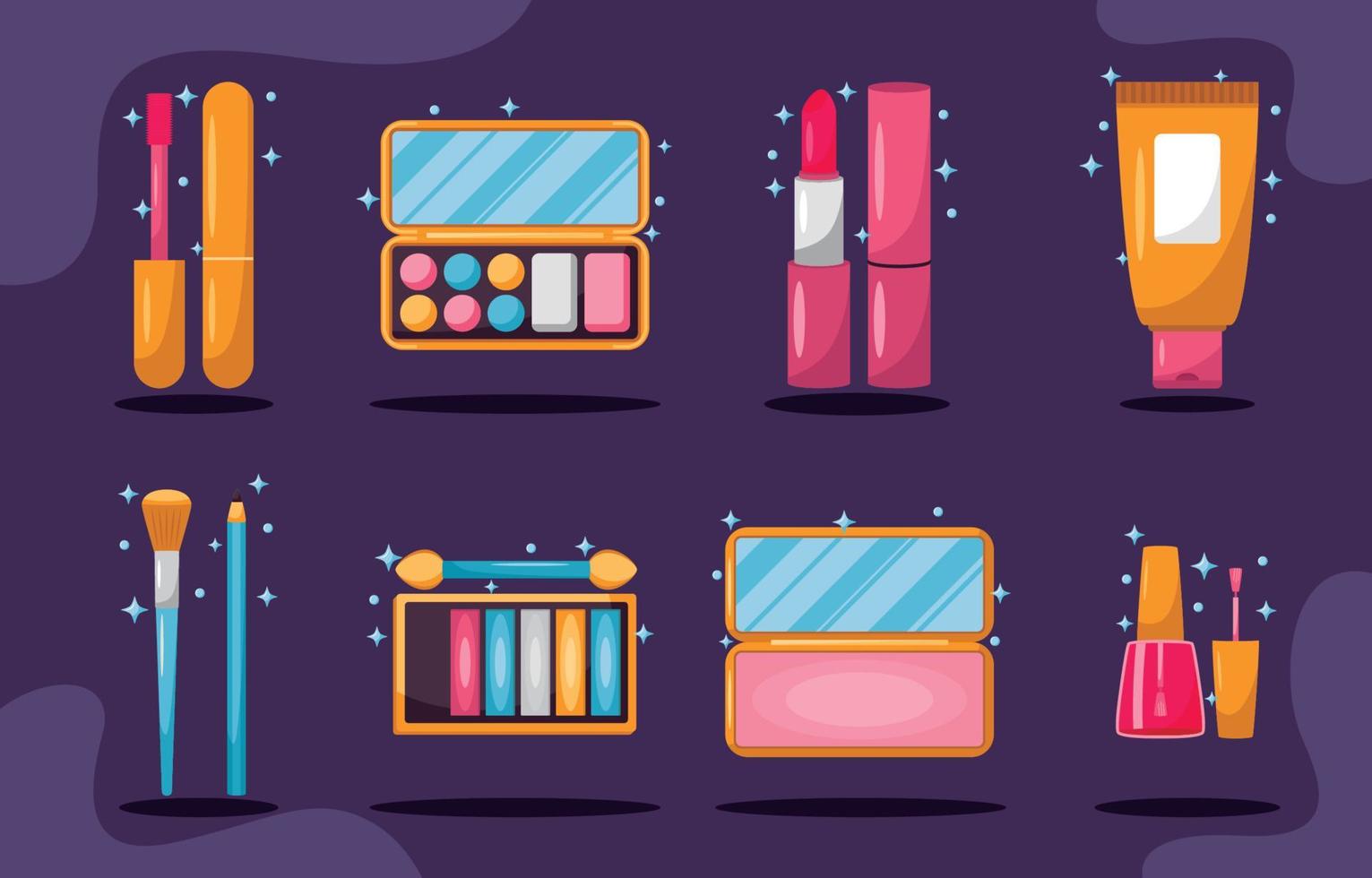 conjunto de colección de iconos de belleza vector