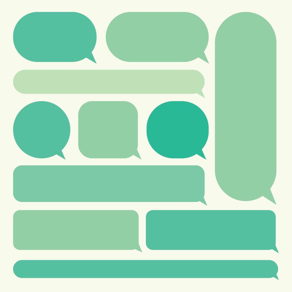 Mint Color Simple Mobile Bubble Chat vector