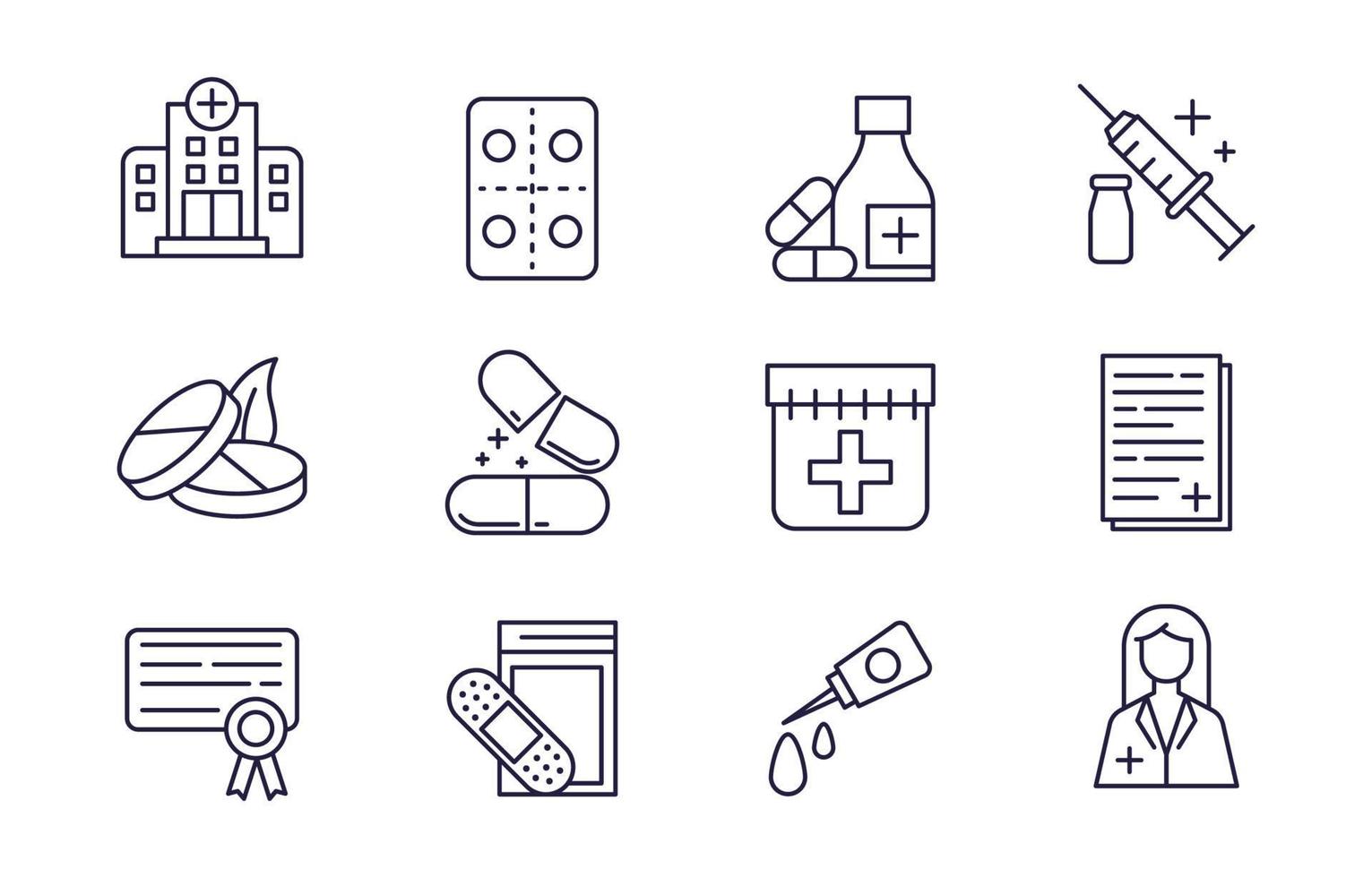 Apothecaries Icon Set vector