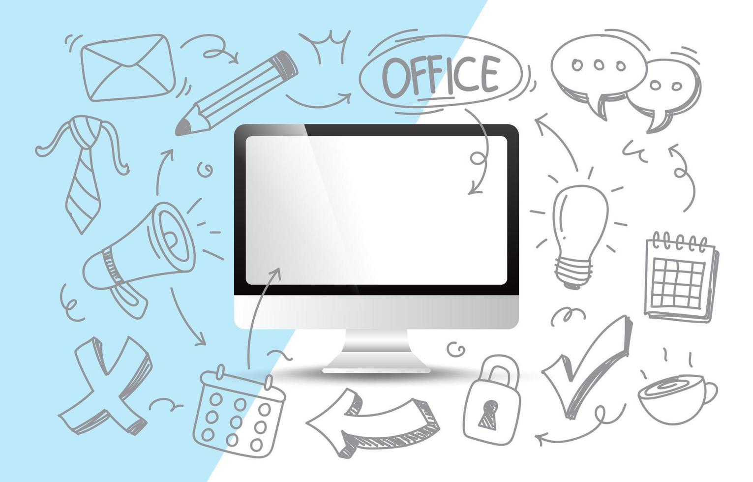 Business Digital Office Background vector