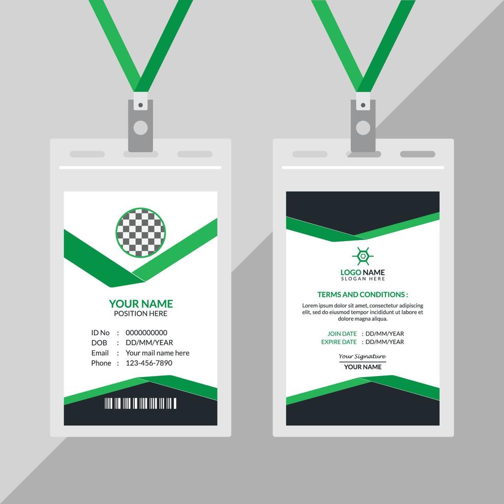 Corporate ID Card Design Template vector