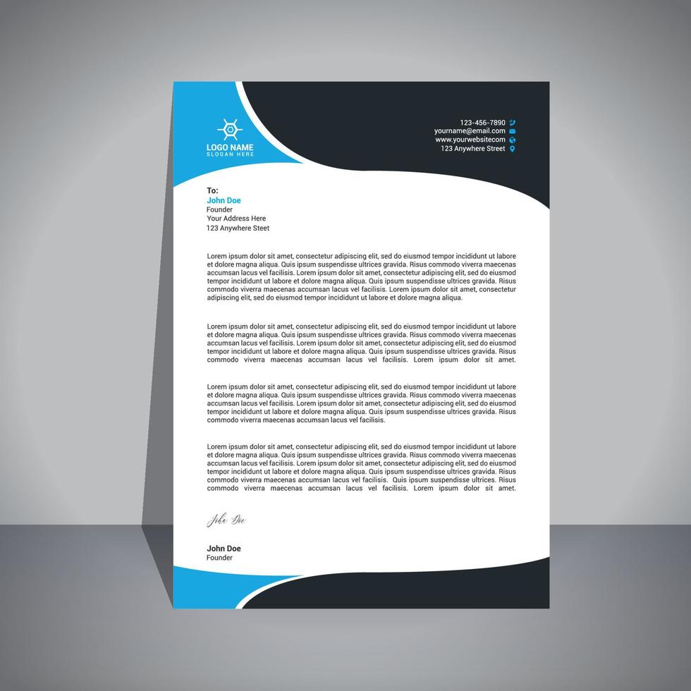 Letterhead design template vector