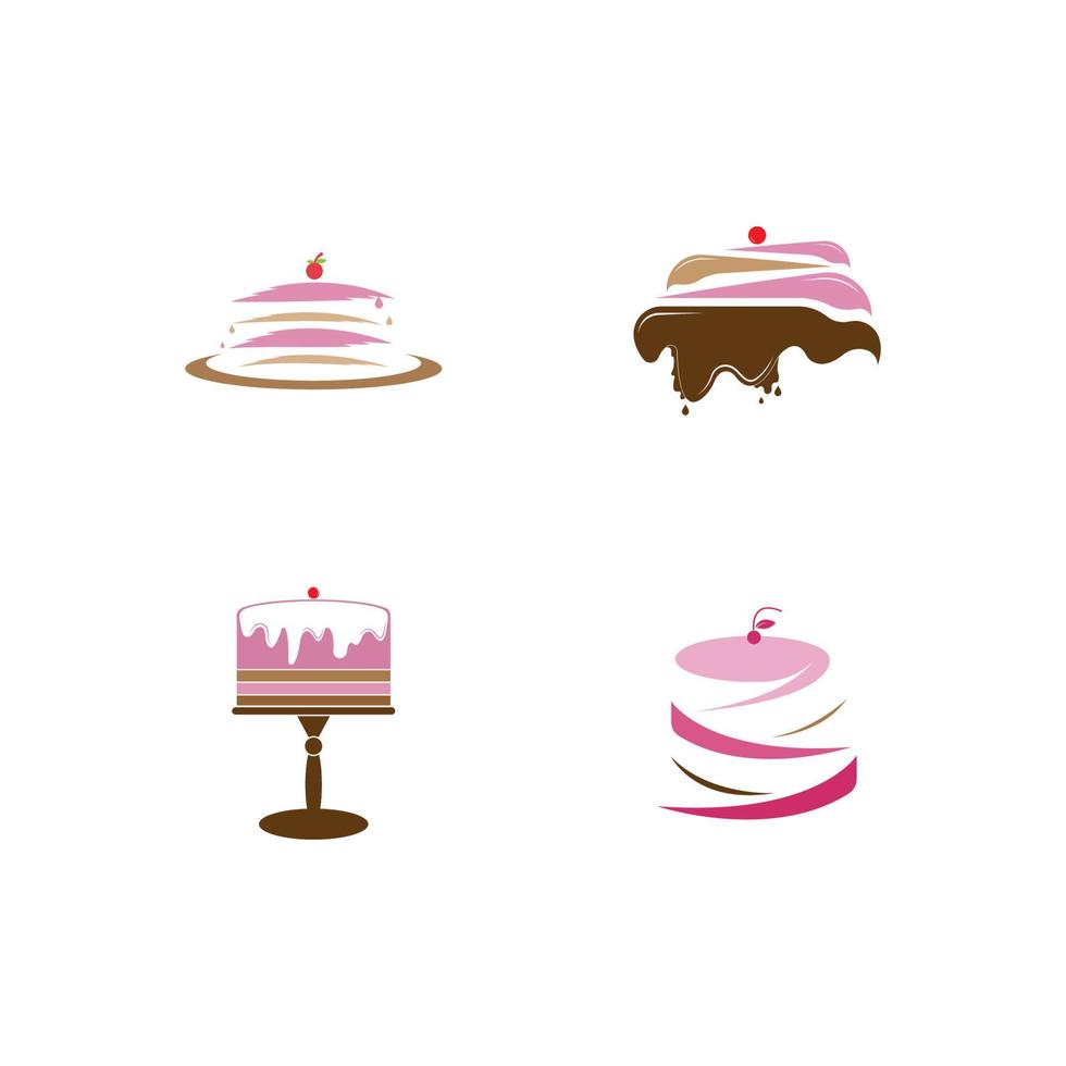 cake bakery logo design vector