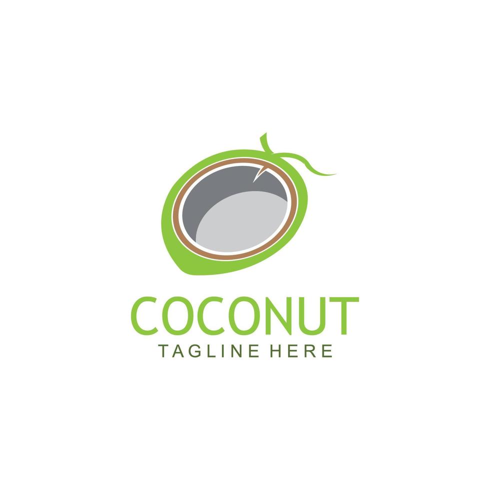 plantilla de vector de logotipo de coco