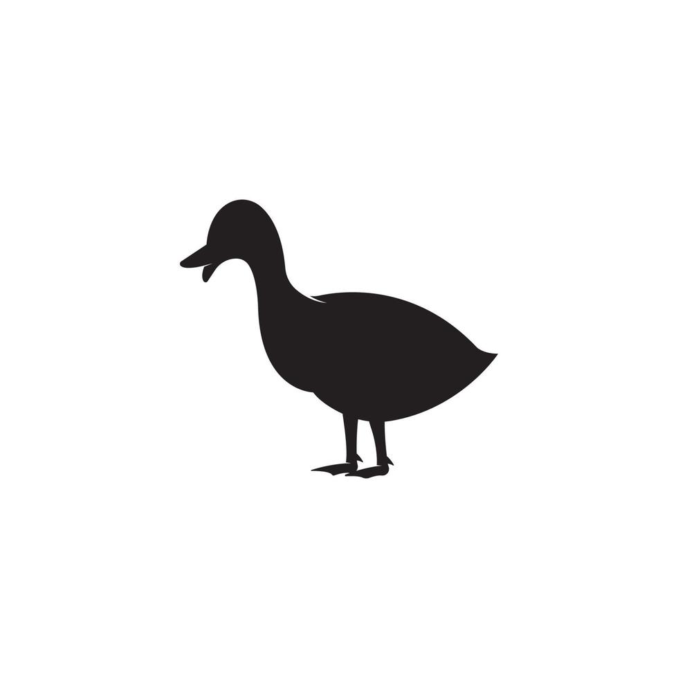 plantilla de icono de vector de logotipo de pato