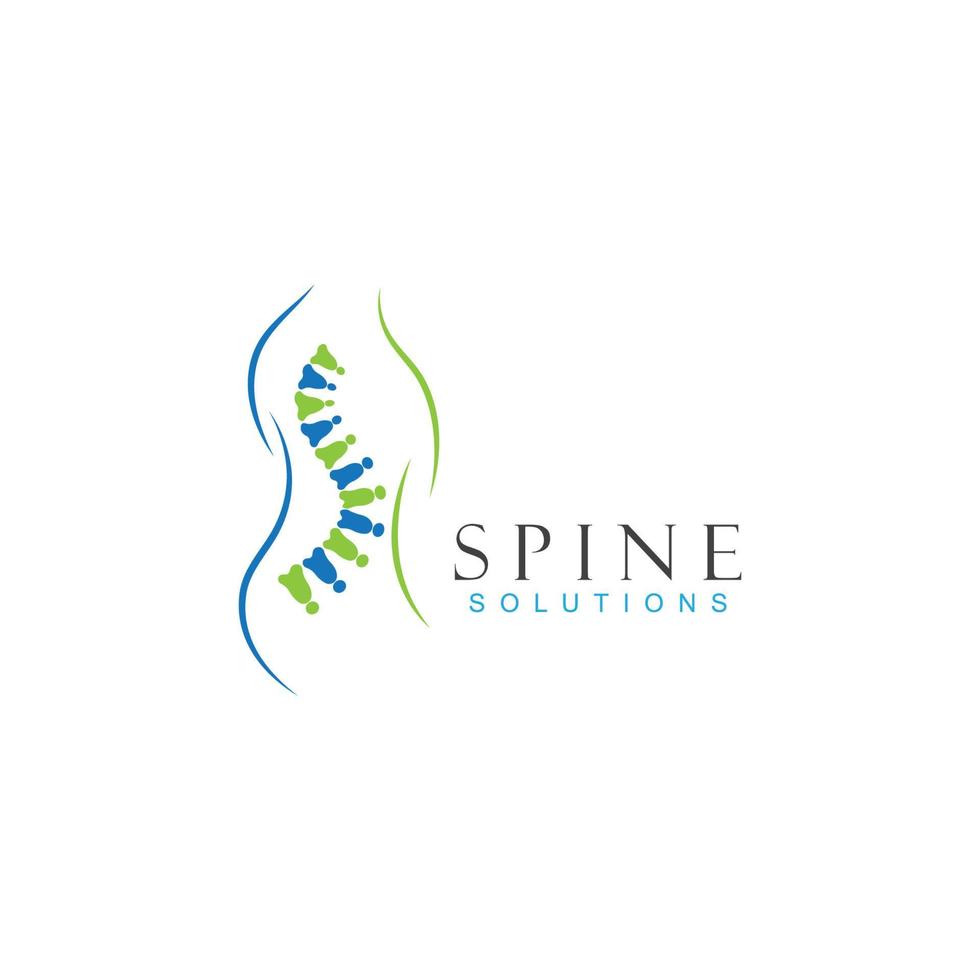 Spine diagnostics symbol logo template vector illustration design