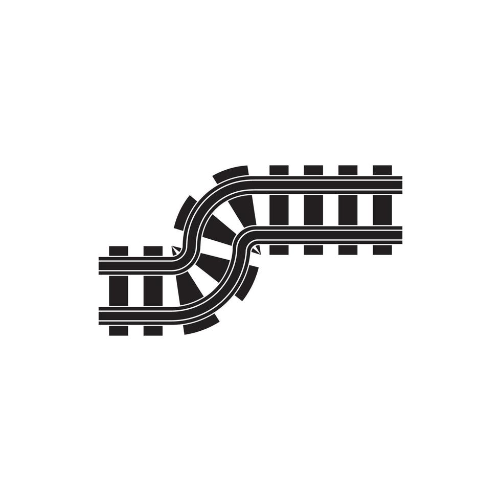 diseño plano de vector de ilustración de ferrocarril