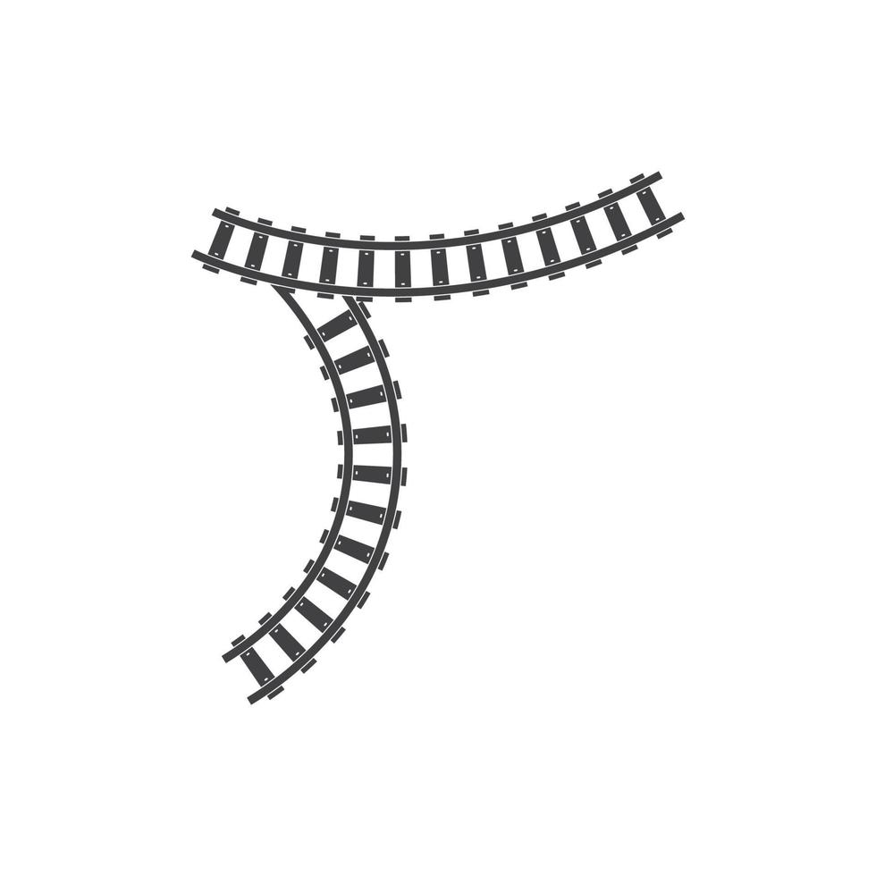 diseño plano de vector de ilustración de ferrocarril