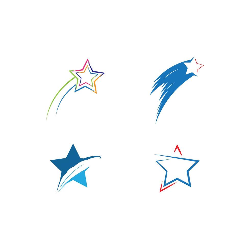 Diseño de ilustración de icono de vector de plantilla de logotipo de estrella