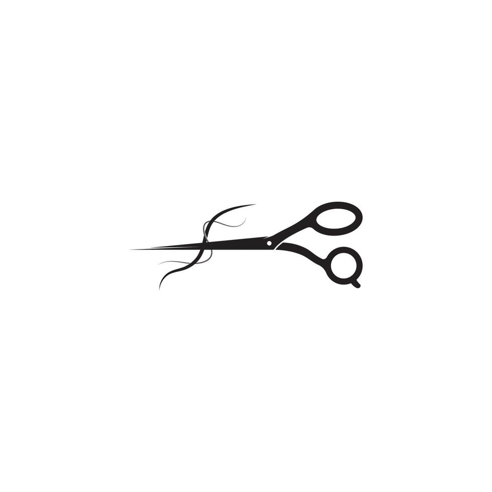 Scissors and hairbrush graphic icon. Sign crossed scissors and hairbrush isolated on white background. vector