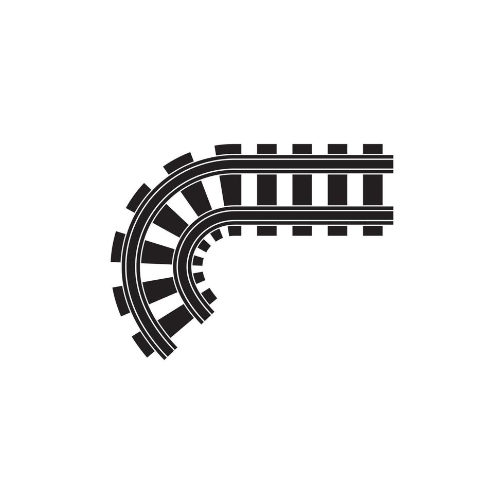 diseño plano de vector de ilustración de ferrocarril